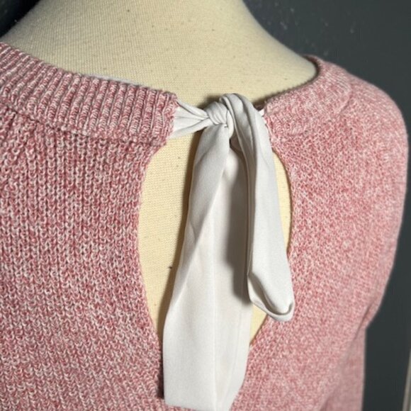 Loft Womens Light Pink Long Sleeve Lightweight Sweater 100% Cotton Size XS - Picture 5 of 7